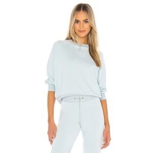 Selkie The Kitten Long Sleeve Pullover Sweater Sweatshirt Light Blue Women's S